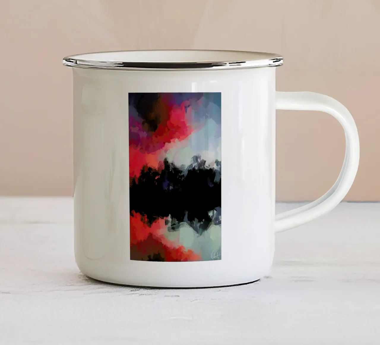 Monserrat tazza in smalto da Xchange Art Studio