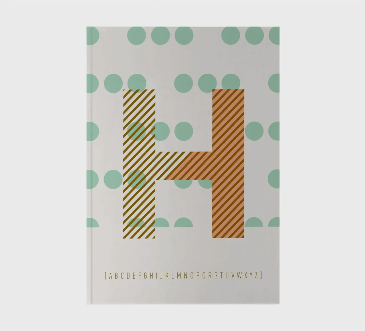 H Typeface Alphabet notebook by lazydaypaper