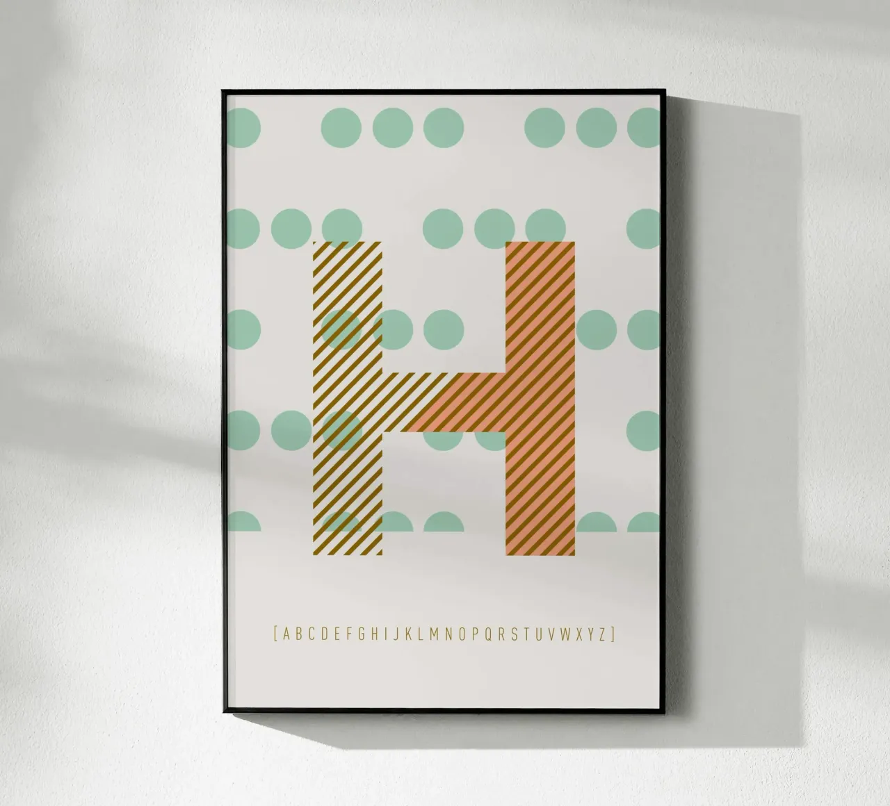 H Typeface Alphabet plexiglass da lazydaypaper