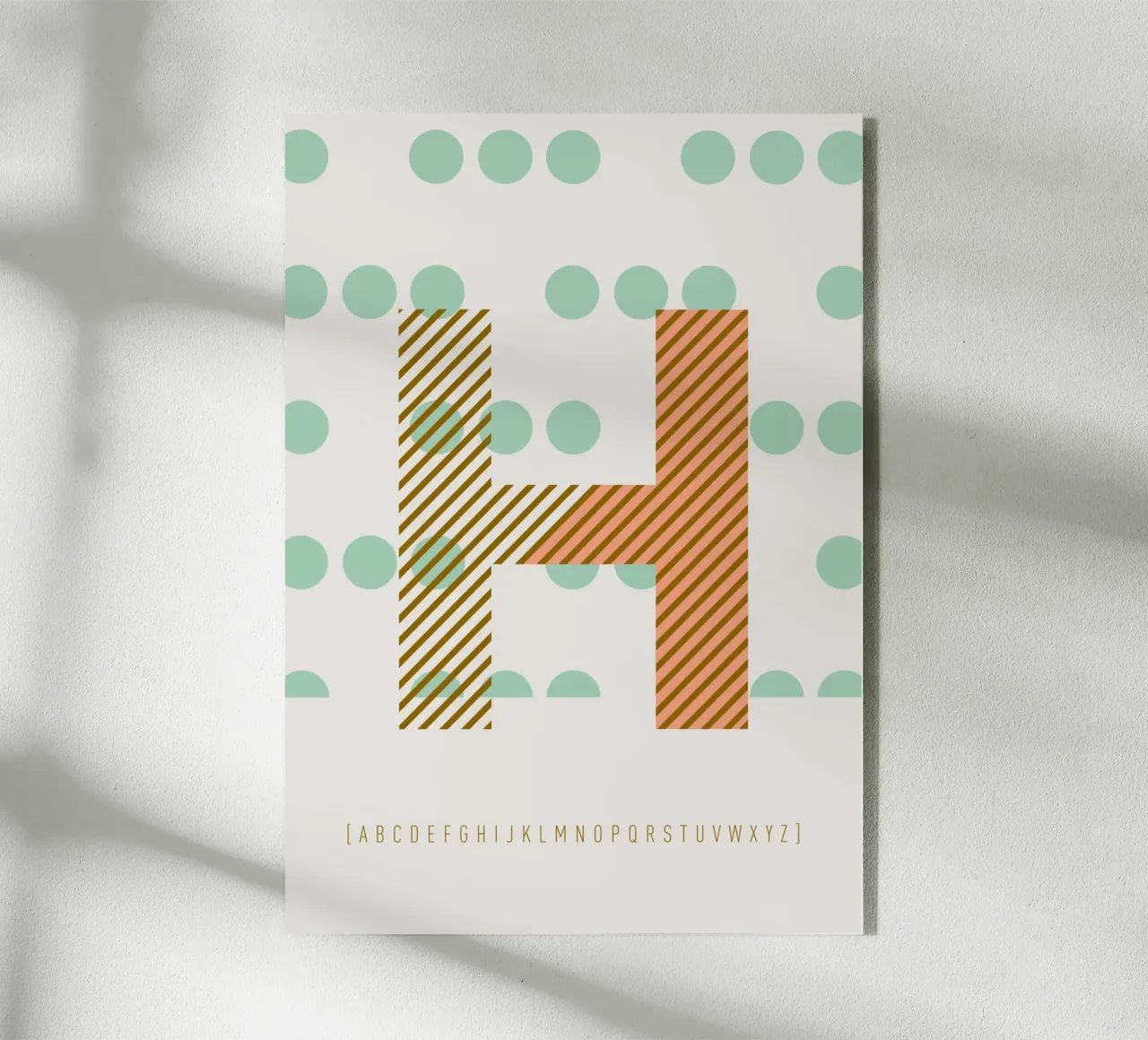 H Typeface Alphabet plexiglass da lazydaypaper