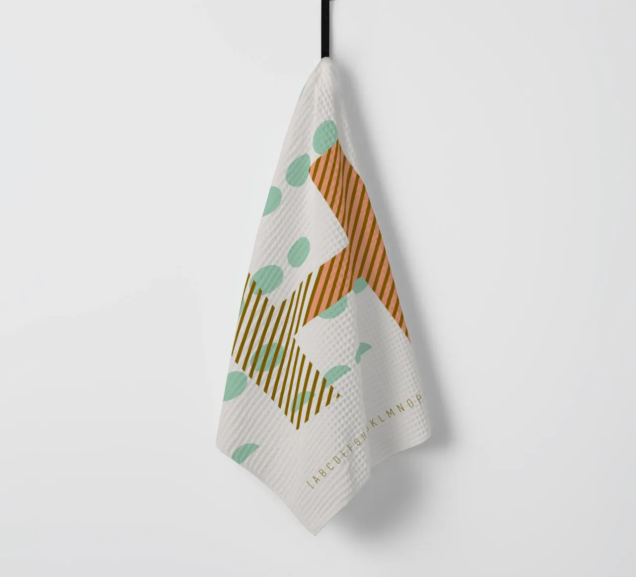 H Typeface Alphabet canovaccio da cucina da lazydaypaper