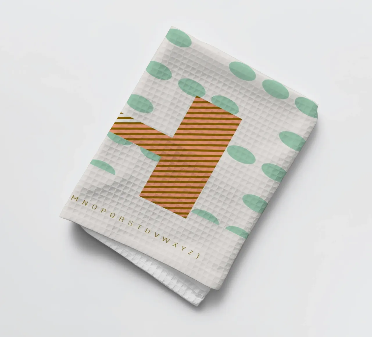 H Typeface Alphabet canovaccio da cucina da lazydaypaper