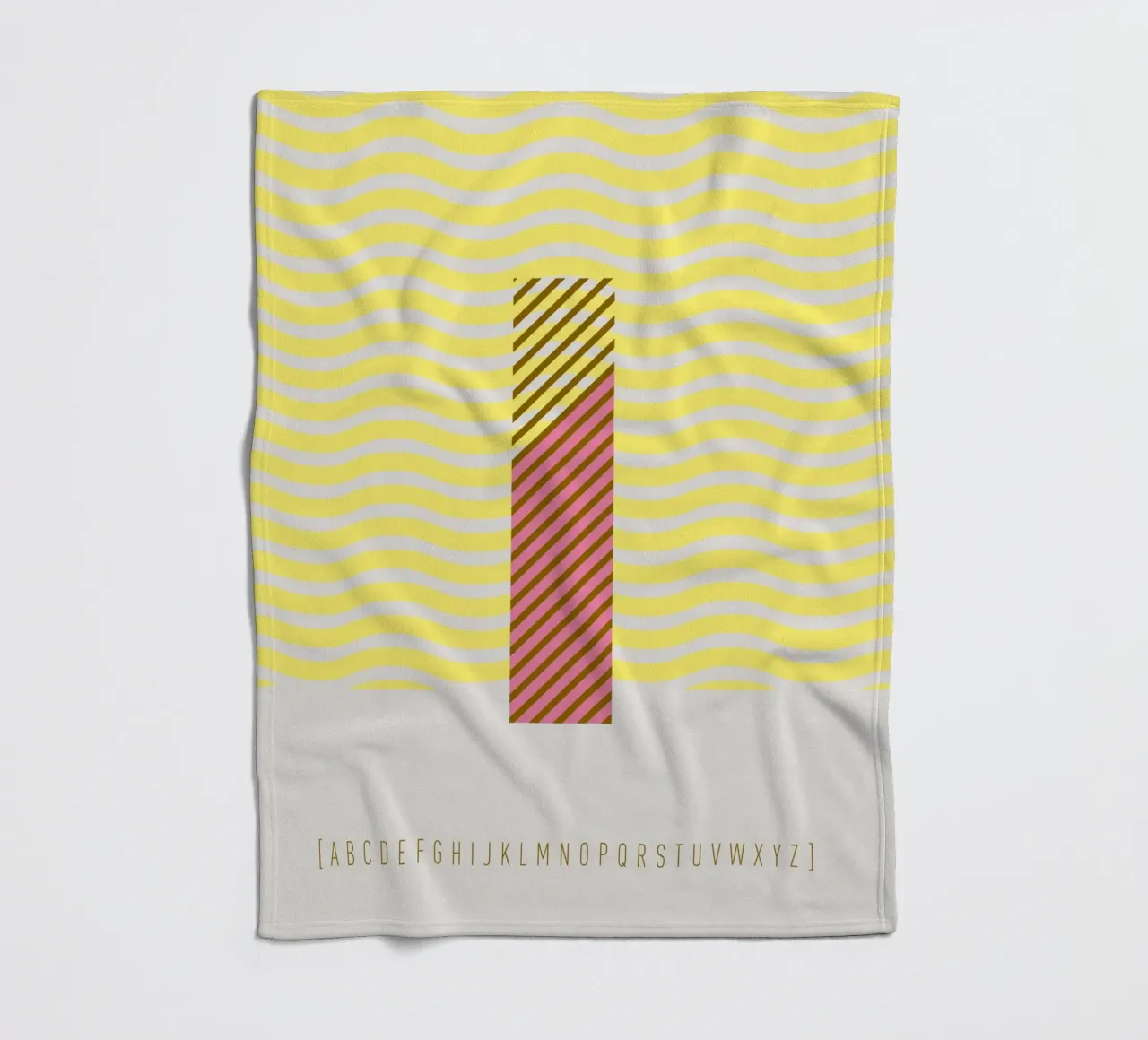 I Typeface Alphabet coperta in pile da lazydaypaper