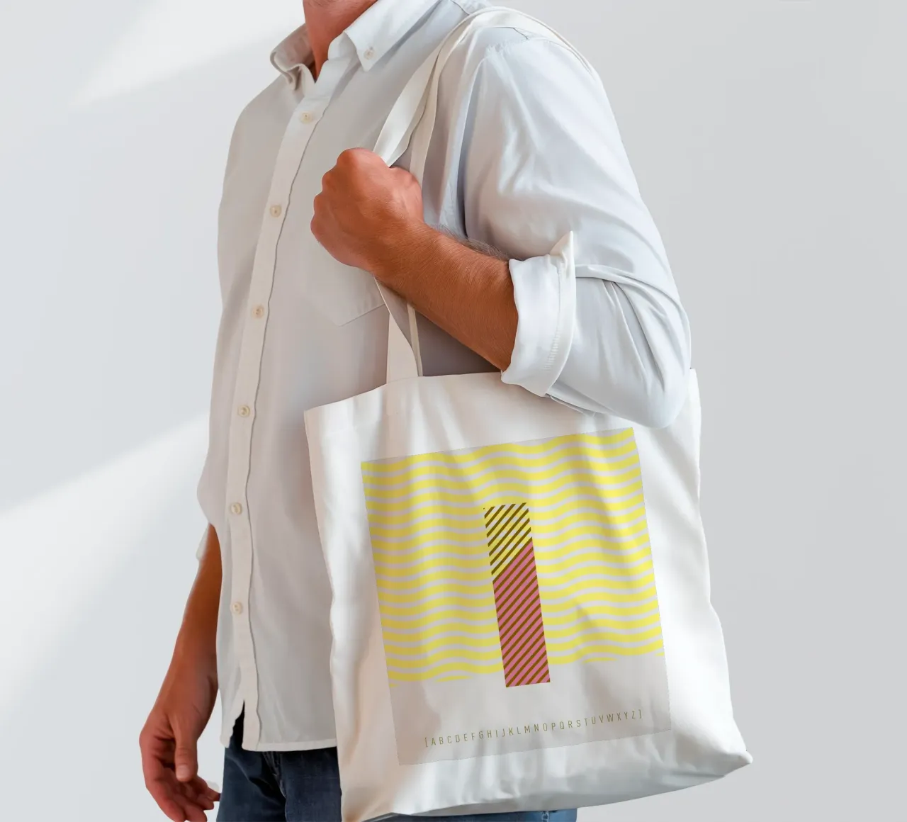 I Typeface Alphabet borsa in juta da lazydaypaper