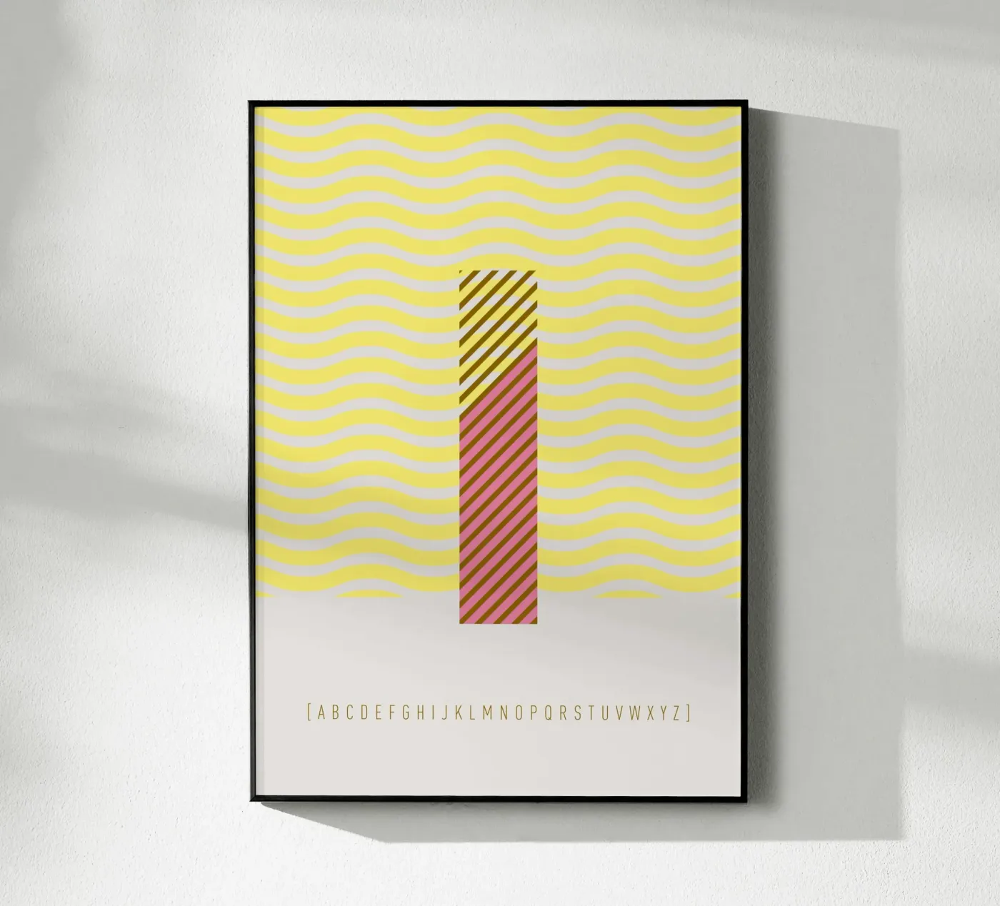 I Typeface Alphabet acrylic glass by lazydaypaper