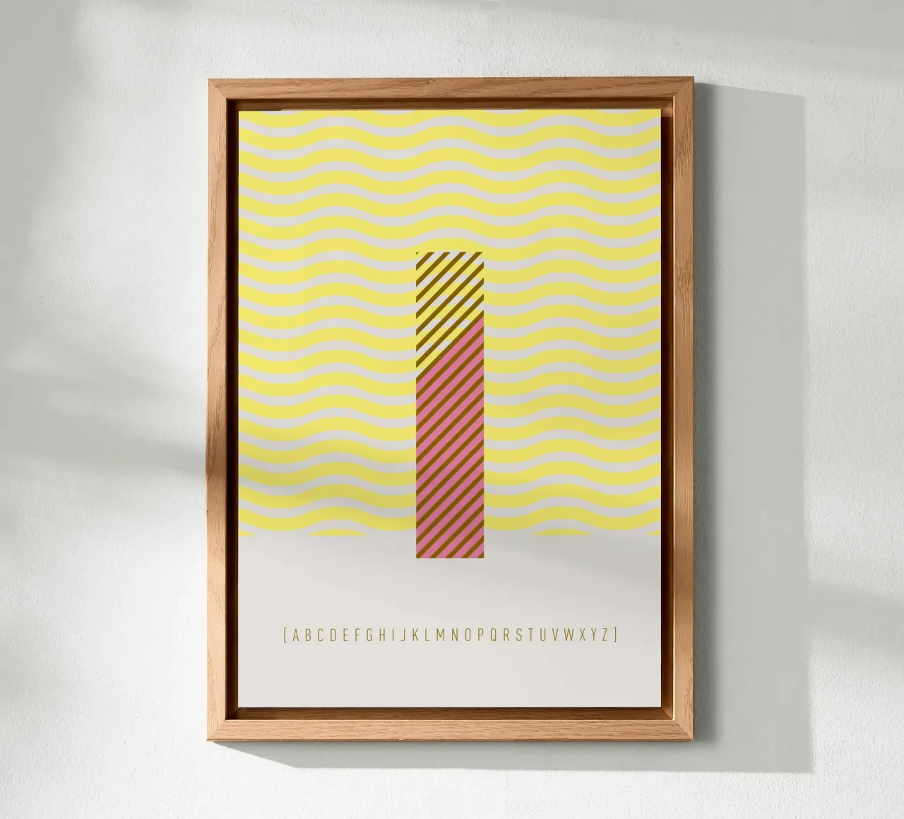 I Typeface Alphabet alluminio dibond da lazydaypaper