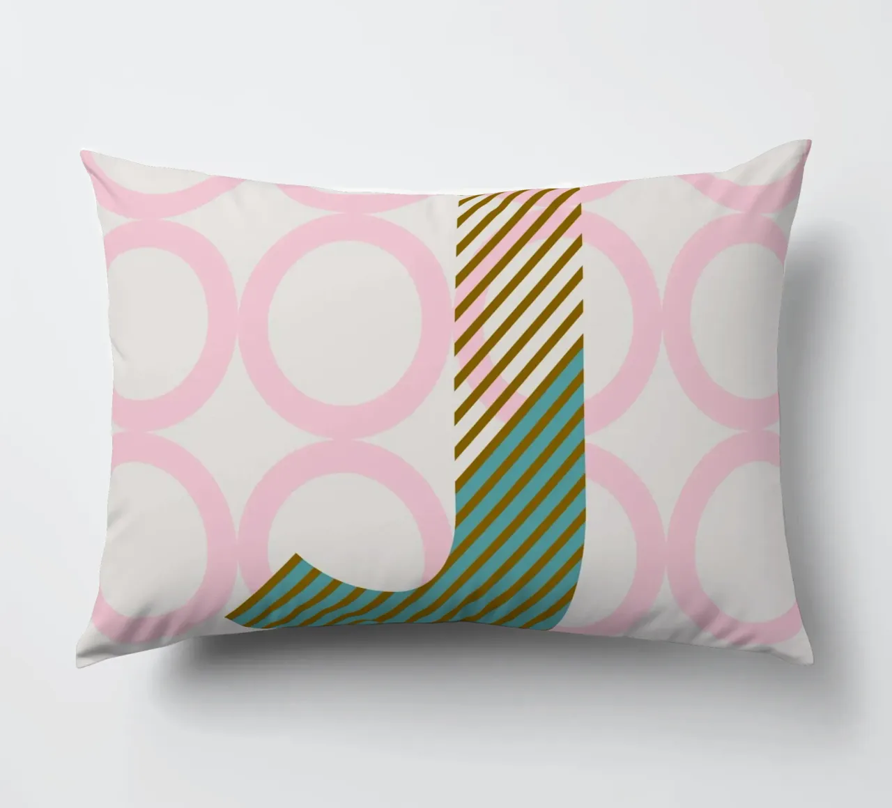 J Typeface Alphabet cuscino da lazydaypaper