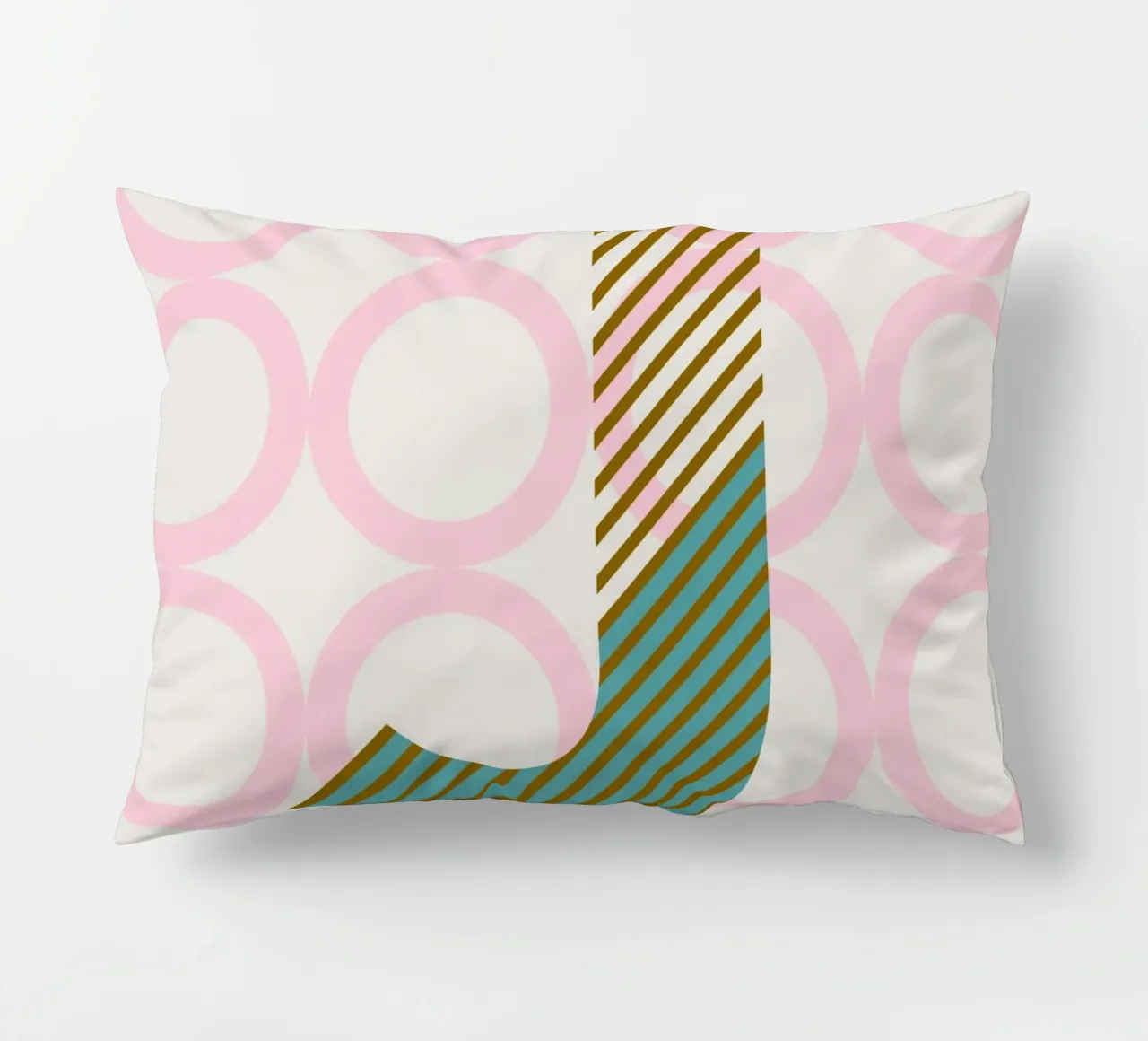 J Typeface Alphabet cuscino da lazydaypaper