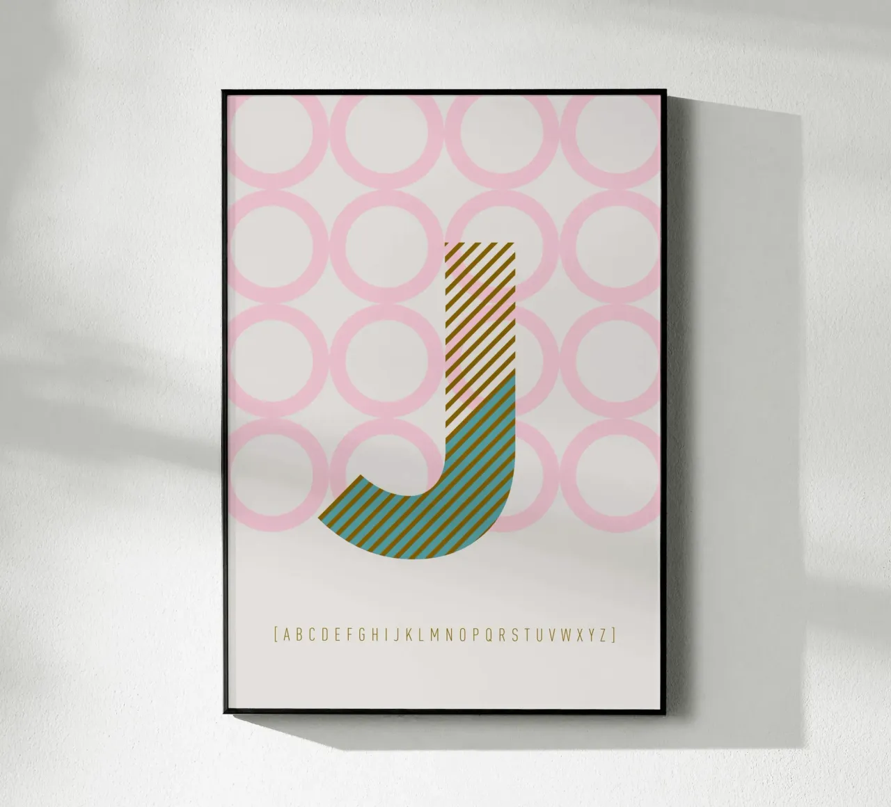J Typeface Alphabet plexiglass da lazydaypaper
