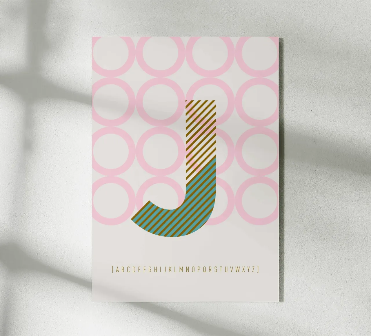 J Typeface Alphabet plexiglass da lazydaypaper