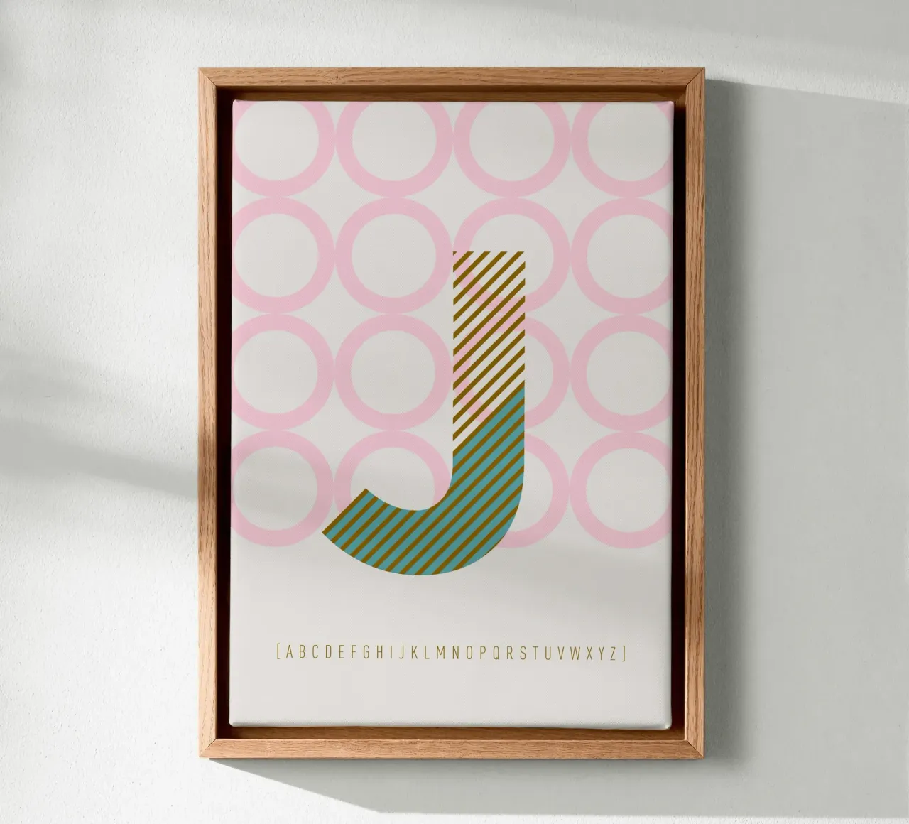 J Typeface Alphabet tela da lazydaypaper