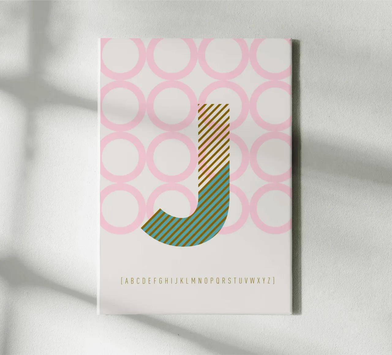 J Typeface Alphabet tela da lazydaypaper