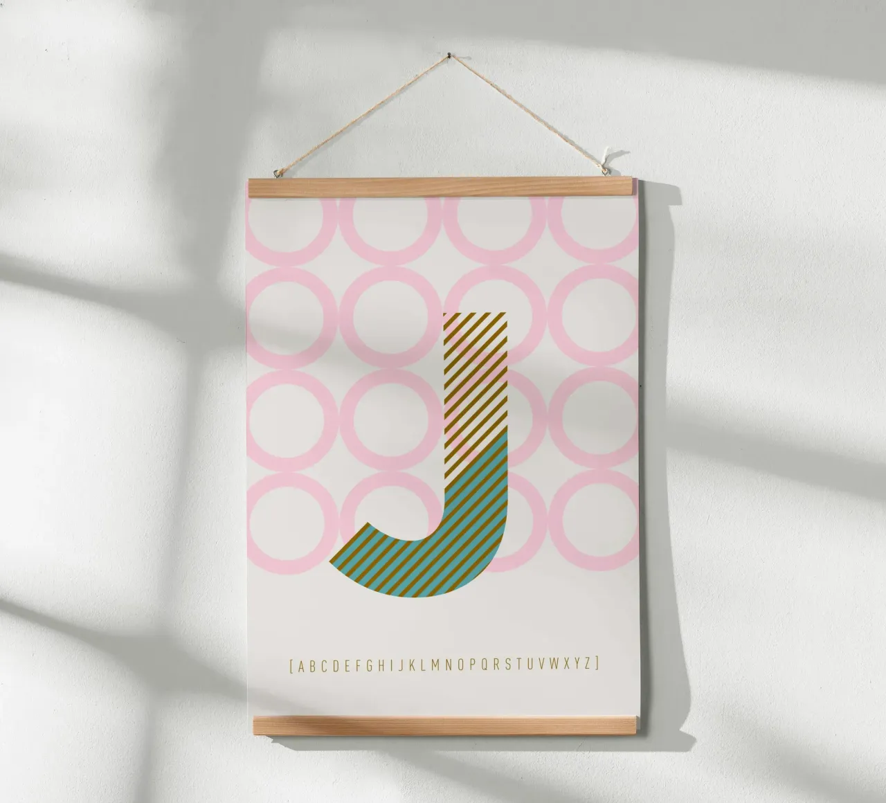 J Typeface Alphabet poster da lazydaypaper