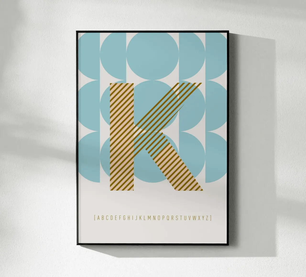 K Typeface Alphabet plexiglass da lazydaypaper