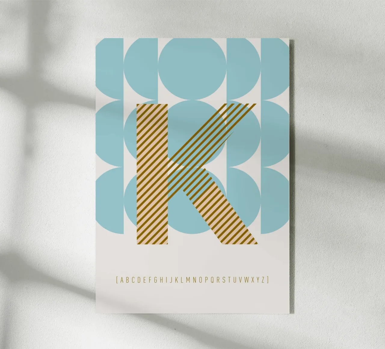 K Typeface Alphabet plexiglass da lazydaypaper
