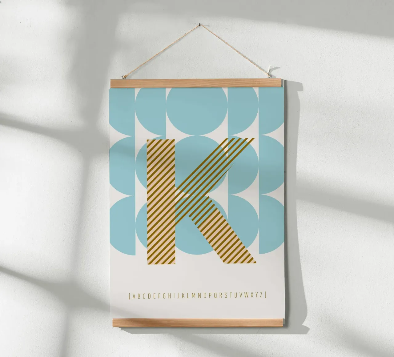 K Typeface Alphabet poster da lazydaypaper