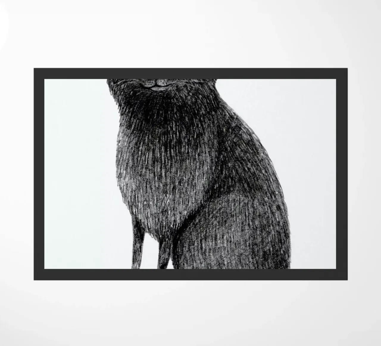 Black Cat doormat by Sophie Corrigan