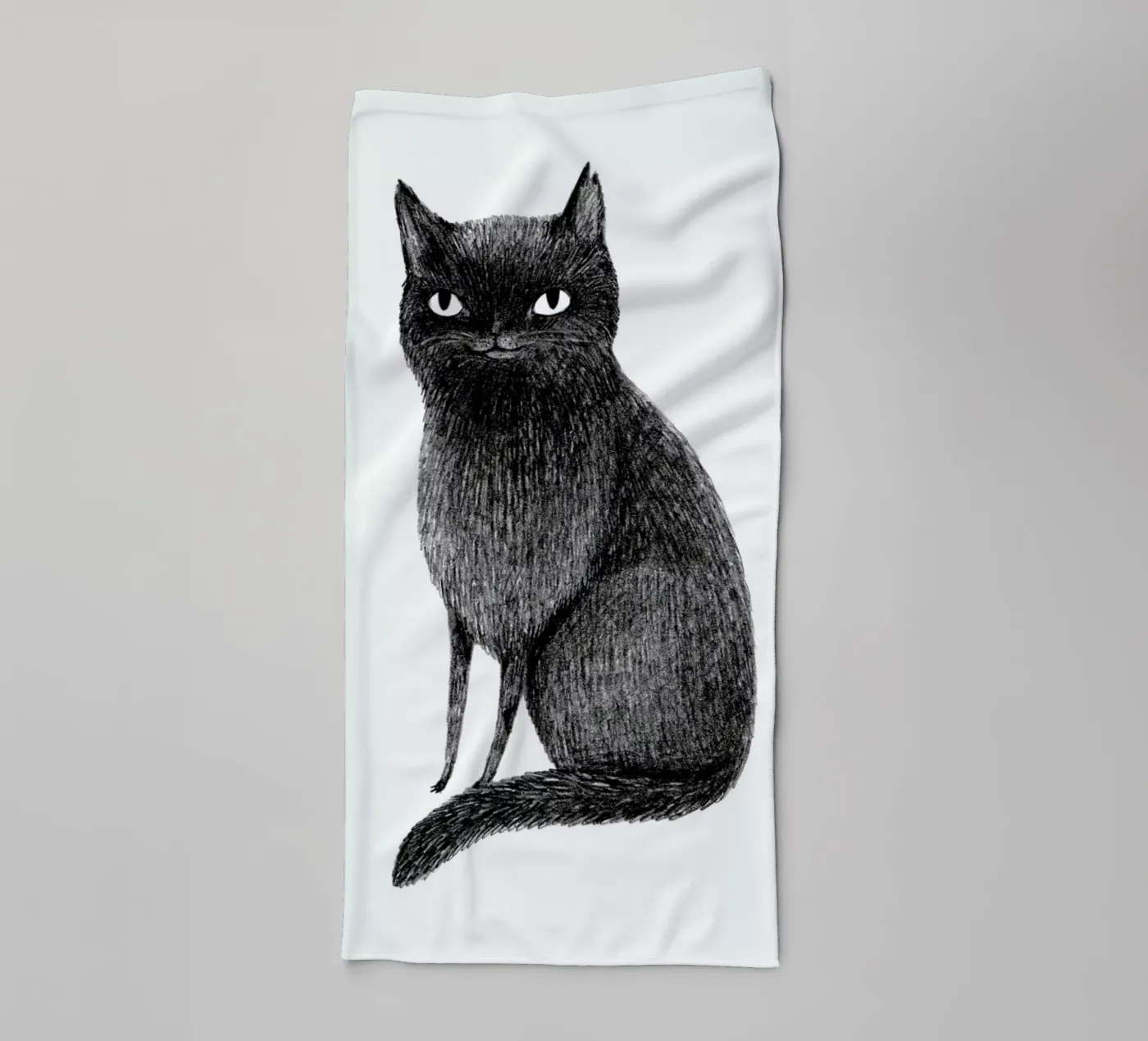 Black Cat badhanddoek van Sophie Corrigan