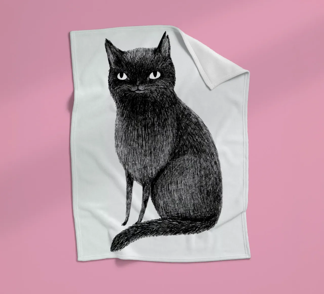 Black Cat Fleecedecke von Sophie Corrigan