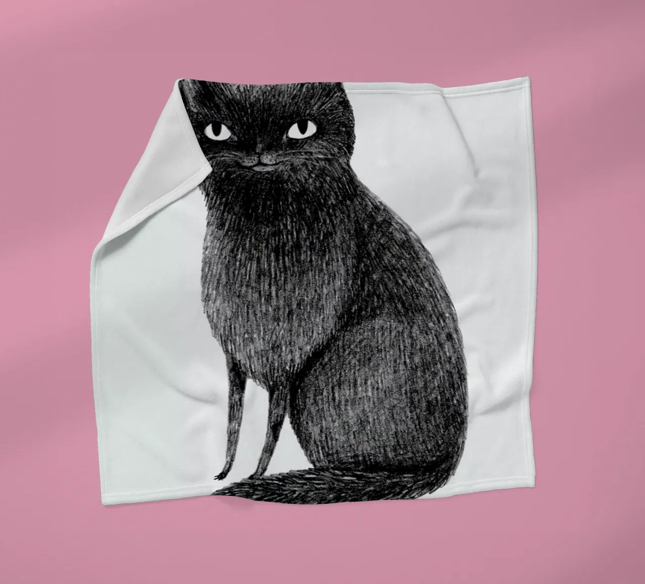 Black Cat Fleecedecke von Sophie Corrigan