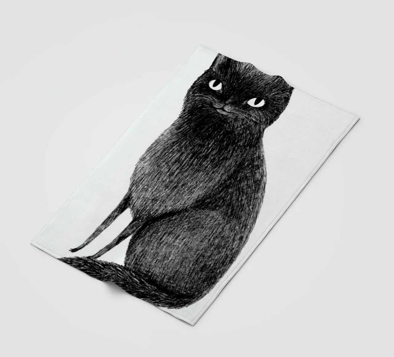 Black Cat Fleecedecke von Sophie Corrigan