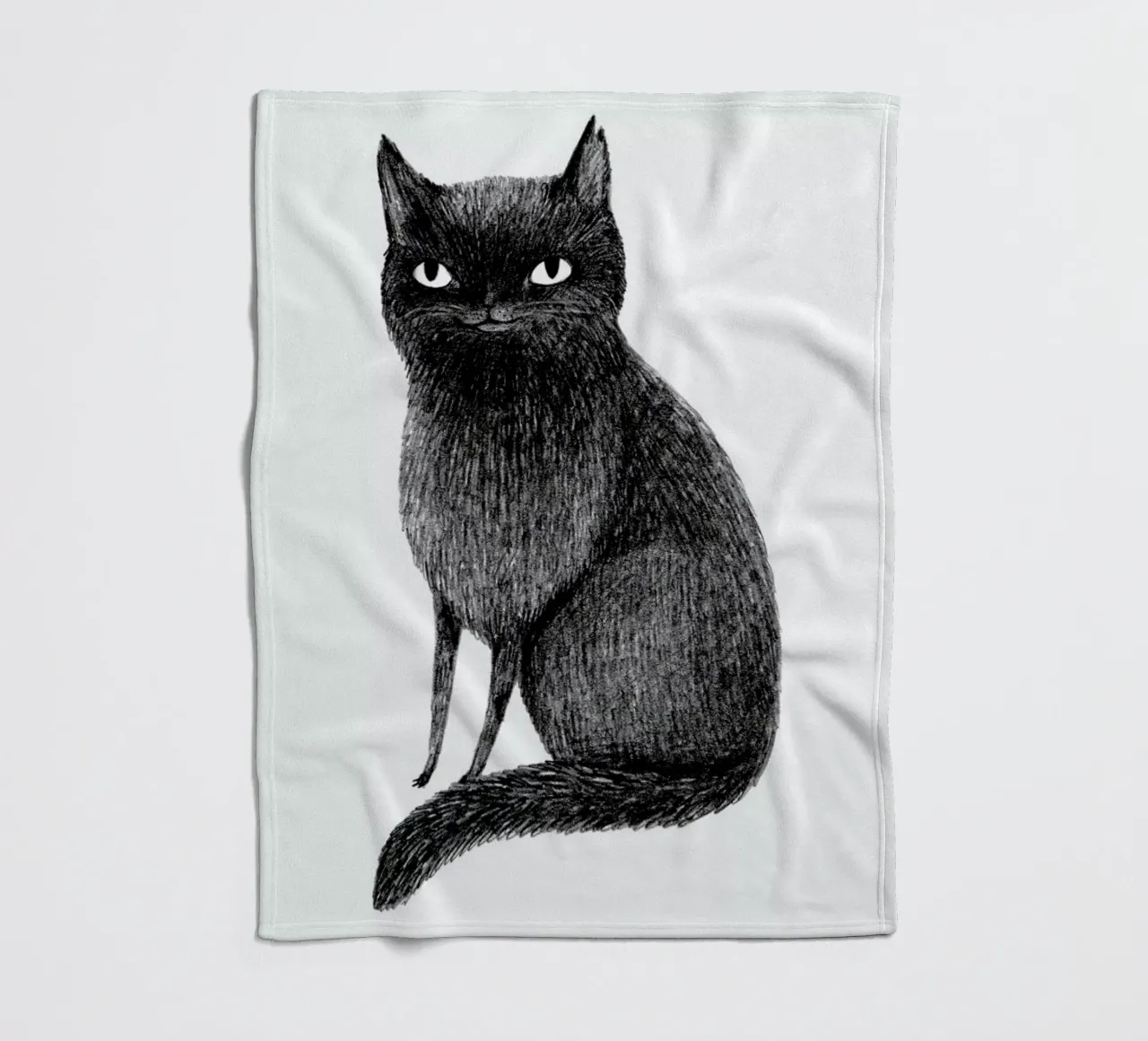 Black Cat Fleecedecke von Sophie Corrigan