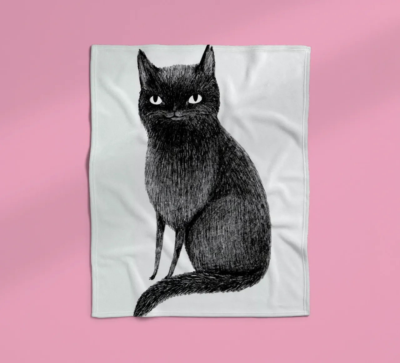 Black Cat Fleecedecke von Sophie Corrigan
