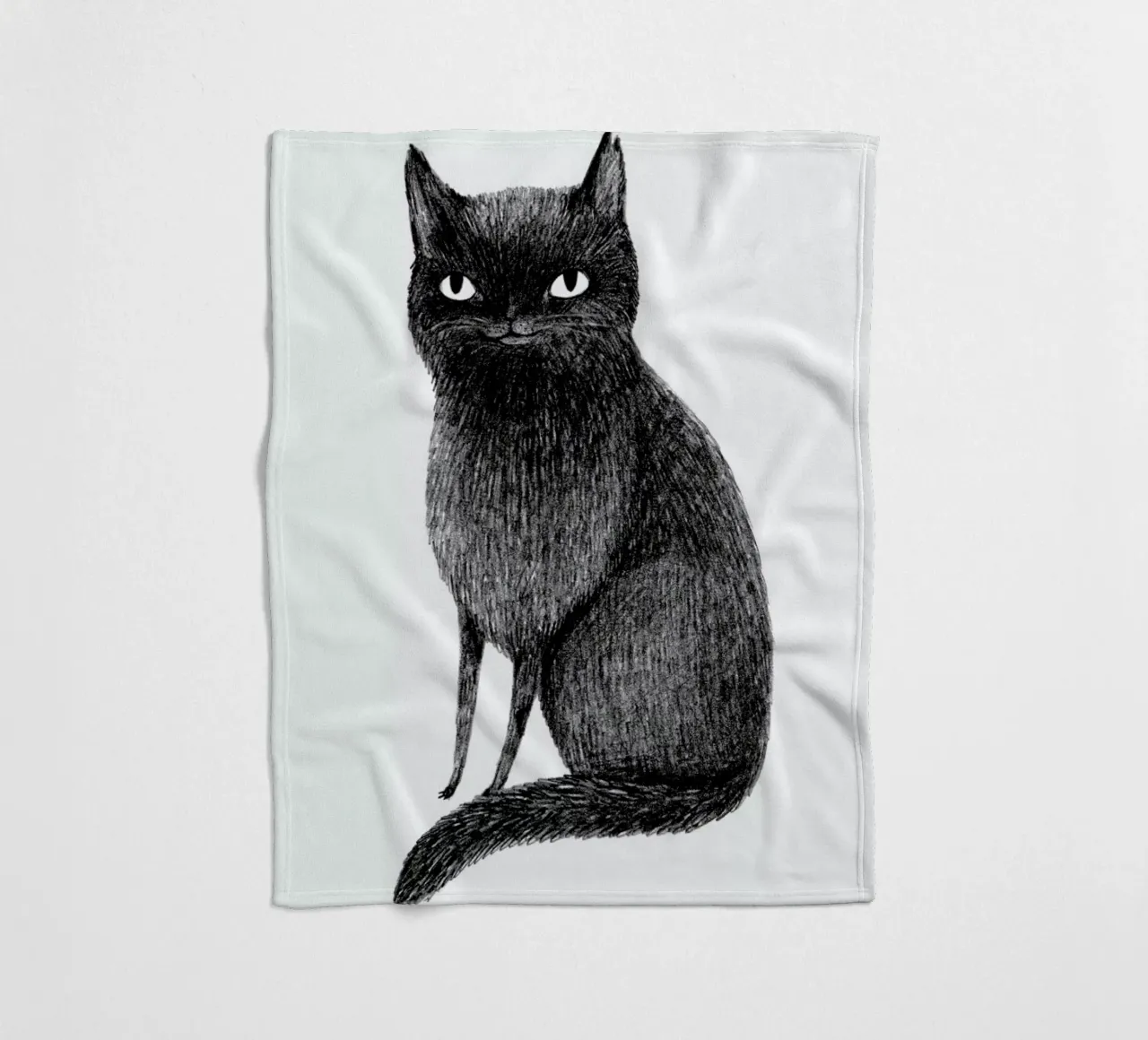 Black Cat Fleecedecke von Sophie Corrigan