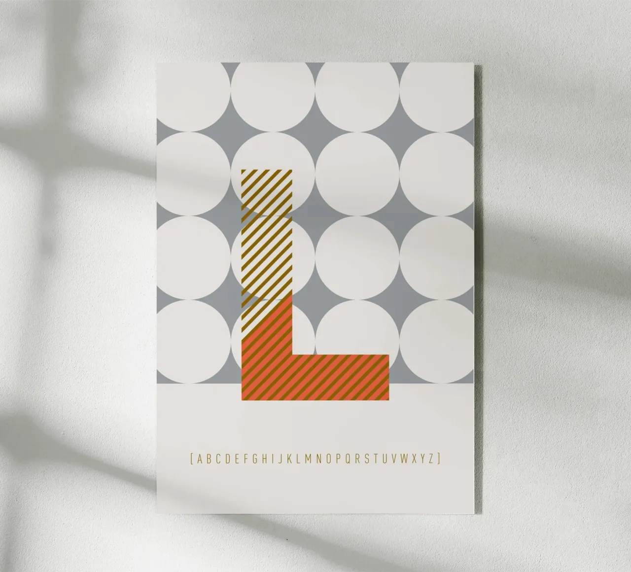 L Typeface Alphabet plexiglass da lazydaypaper