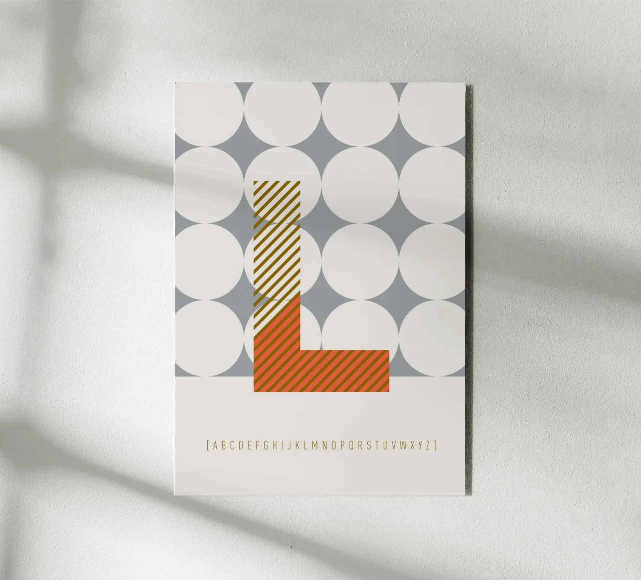 L Typeface Alphabet alluminio dibond da lazydaypaper