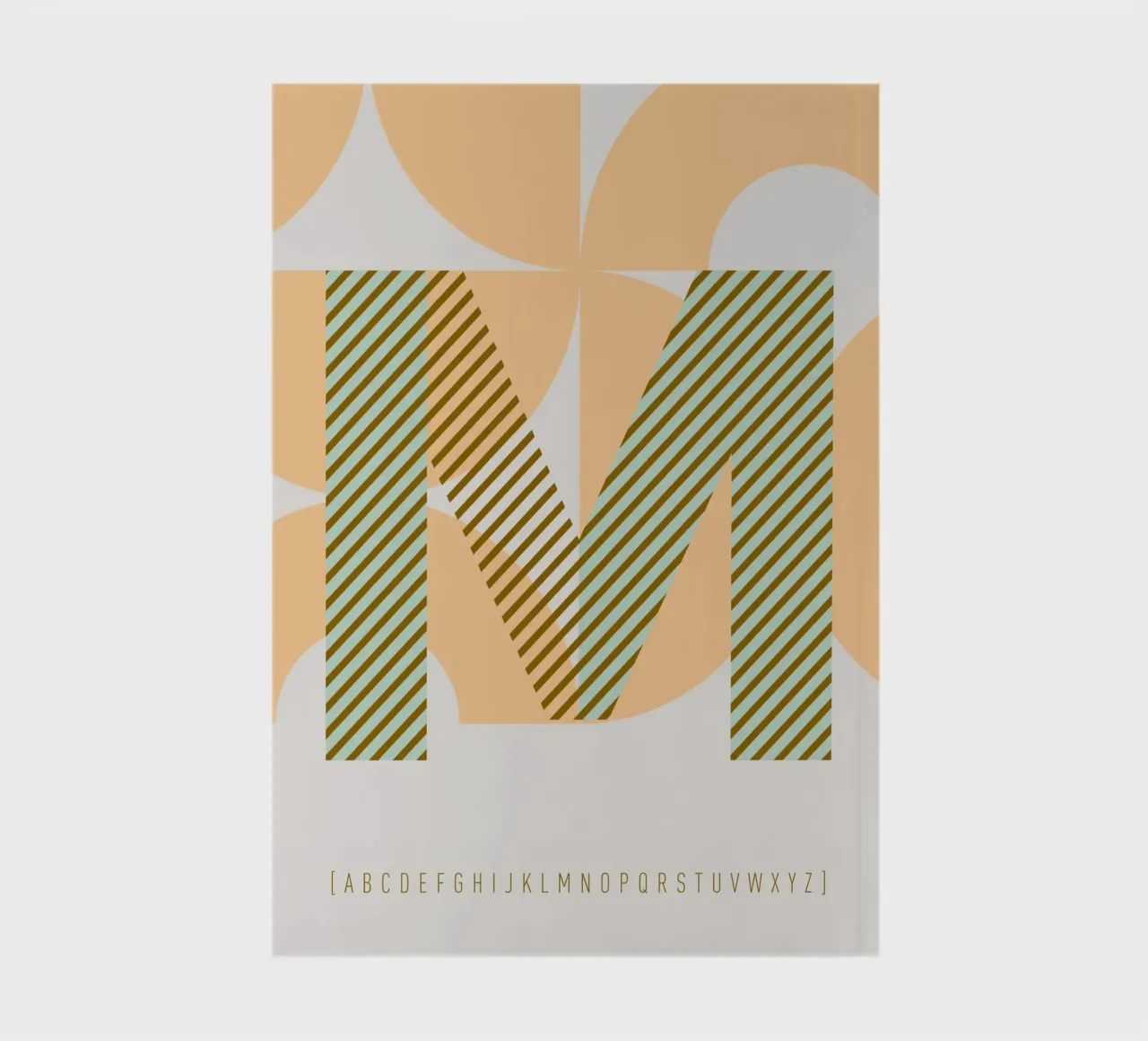 M Typeface Alphabet notebook by lazydaypaper