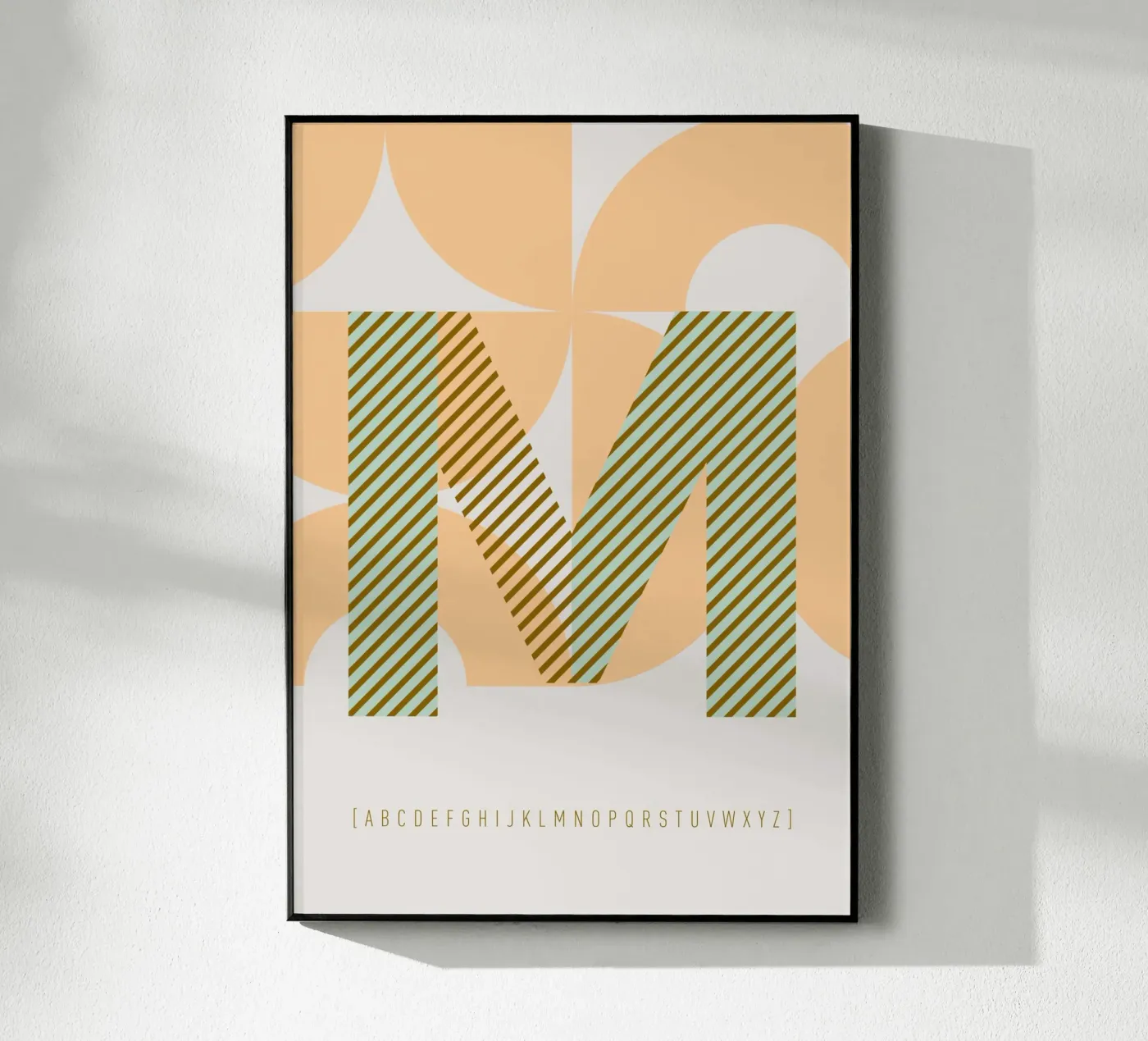 M Typeface Alphabet plexiglass da lazydaypaper