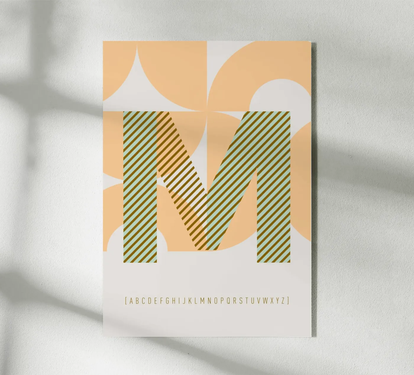 M Typeface Alphabet plexiglass da lazydaypaper