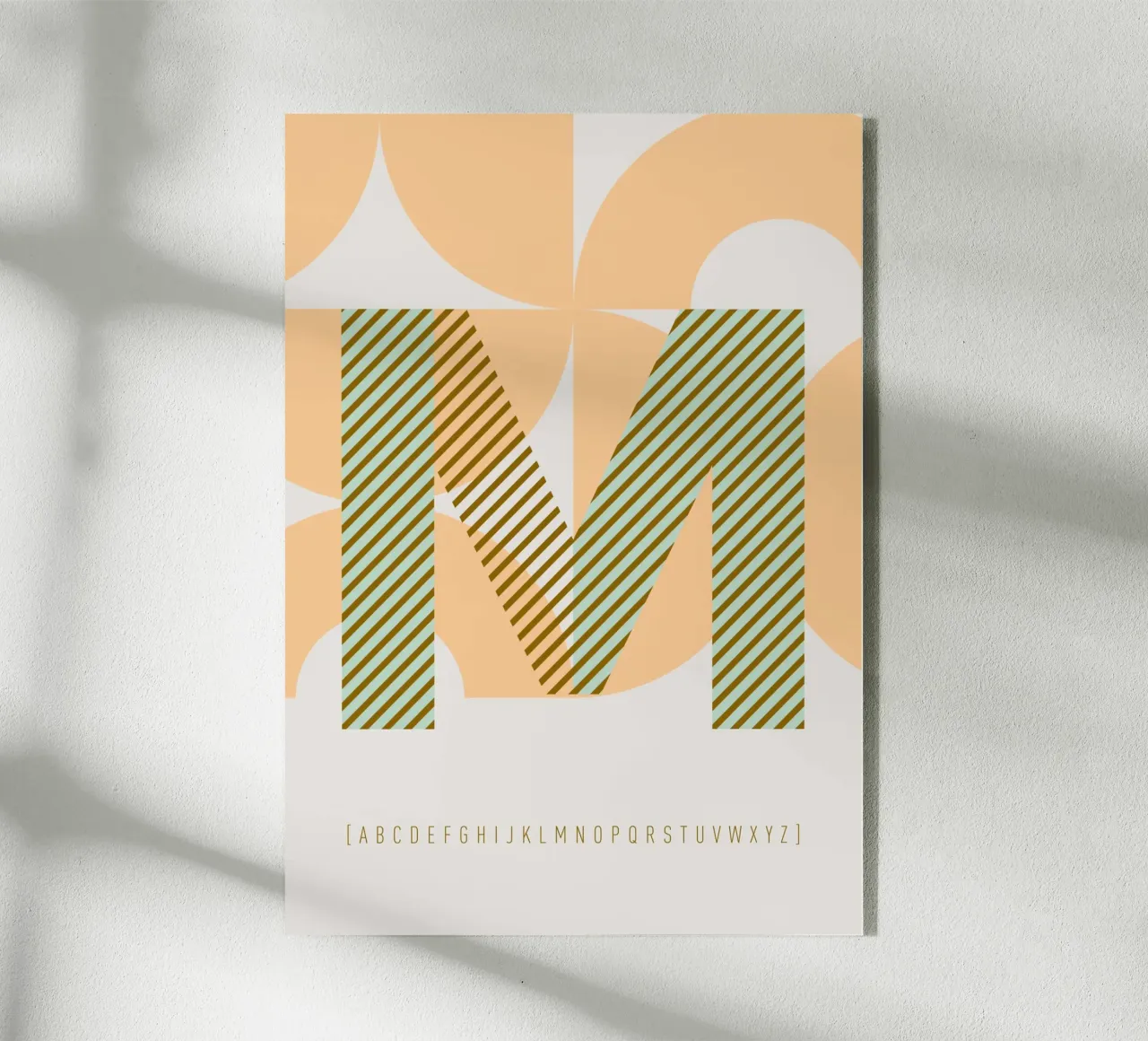 M Typeface Alphabet plexiglass da lazydaypaper