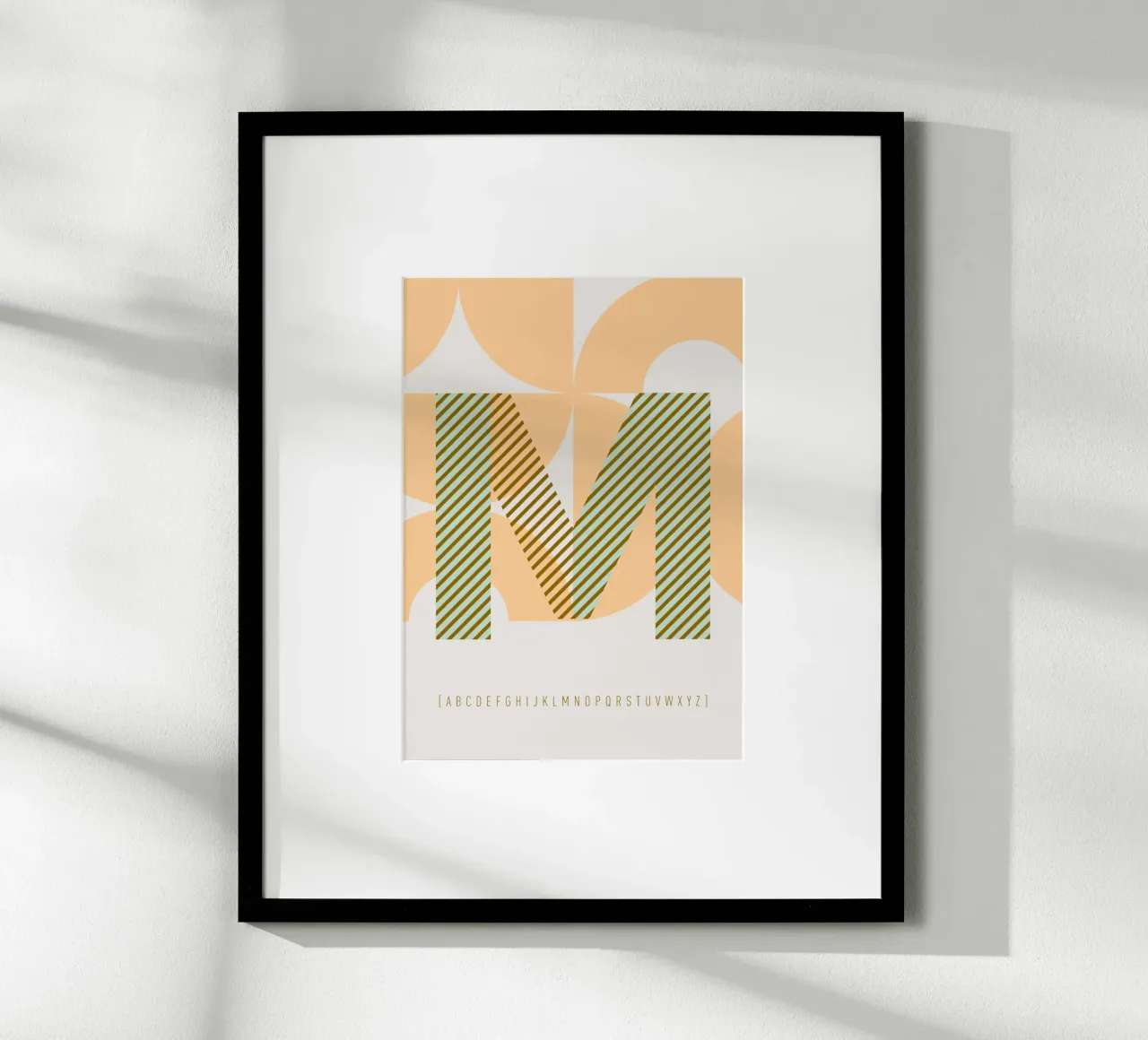 M Typeface Alphabet poster da lazydaypaper