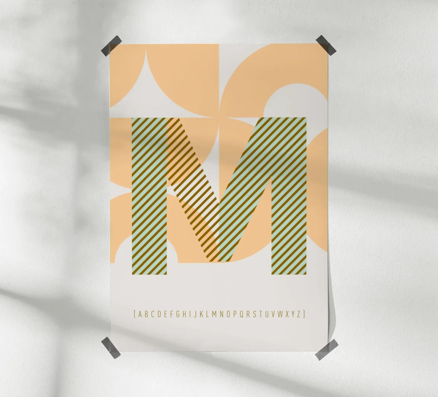 M Typeface Alphabet poster da lazydaypaper
