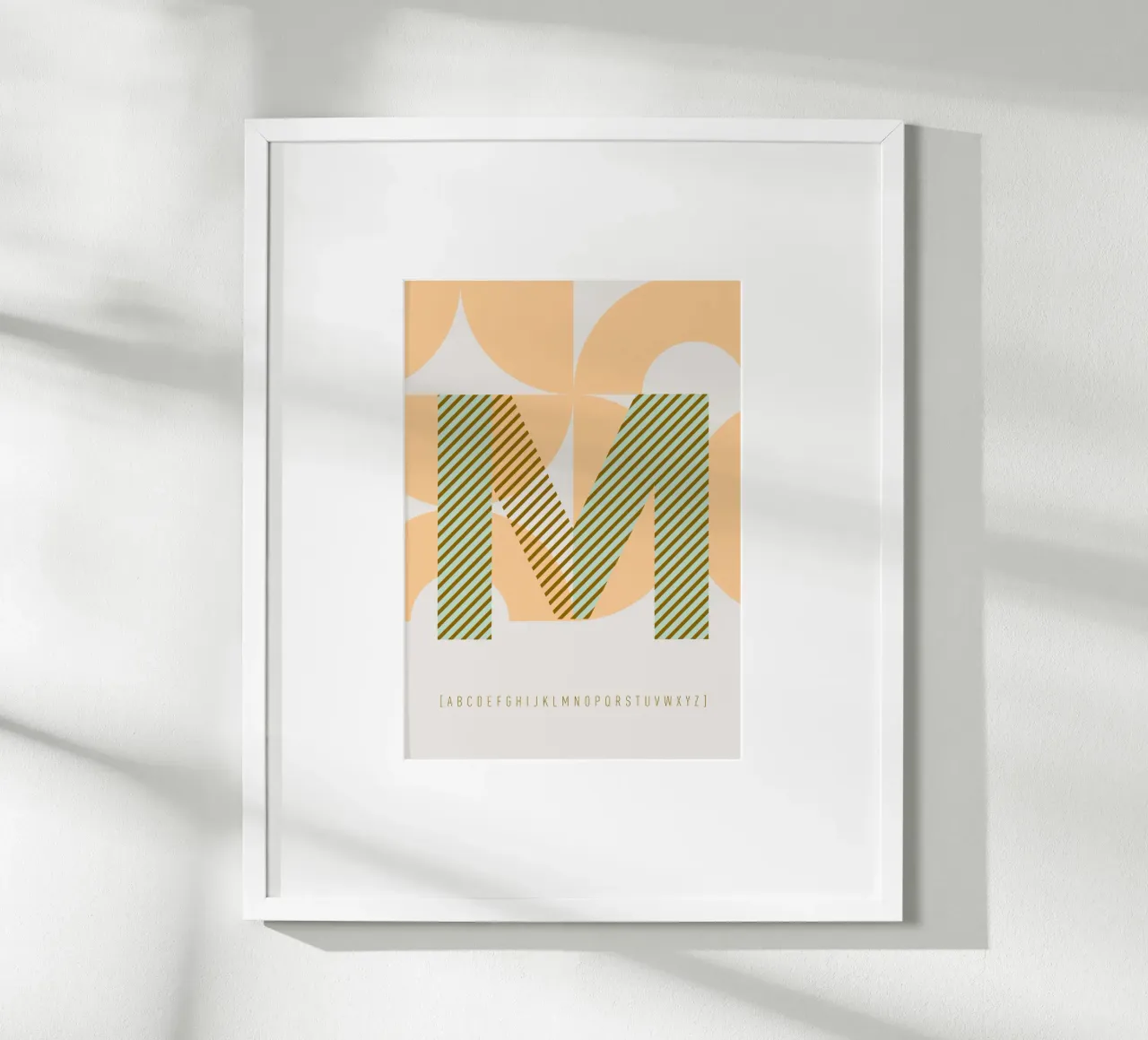 M Typeface Alphabet poster da lazydaypaper