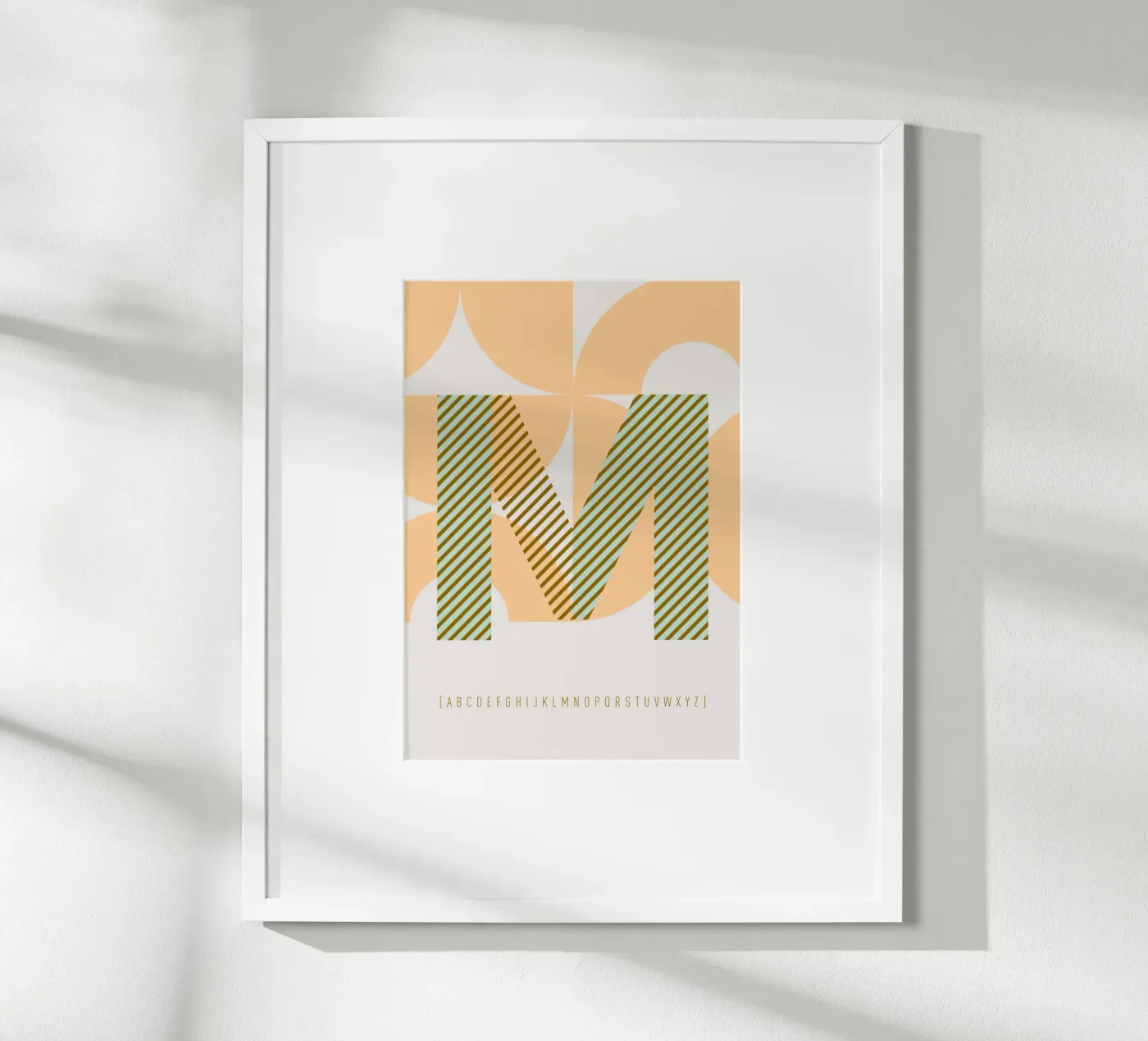 M Typeface Alphabet poster da lazydaypaper