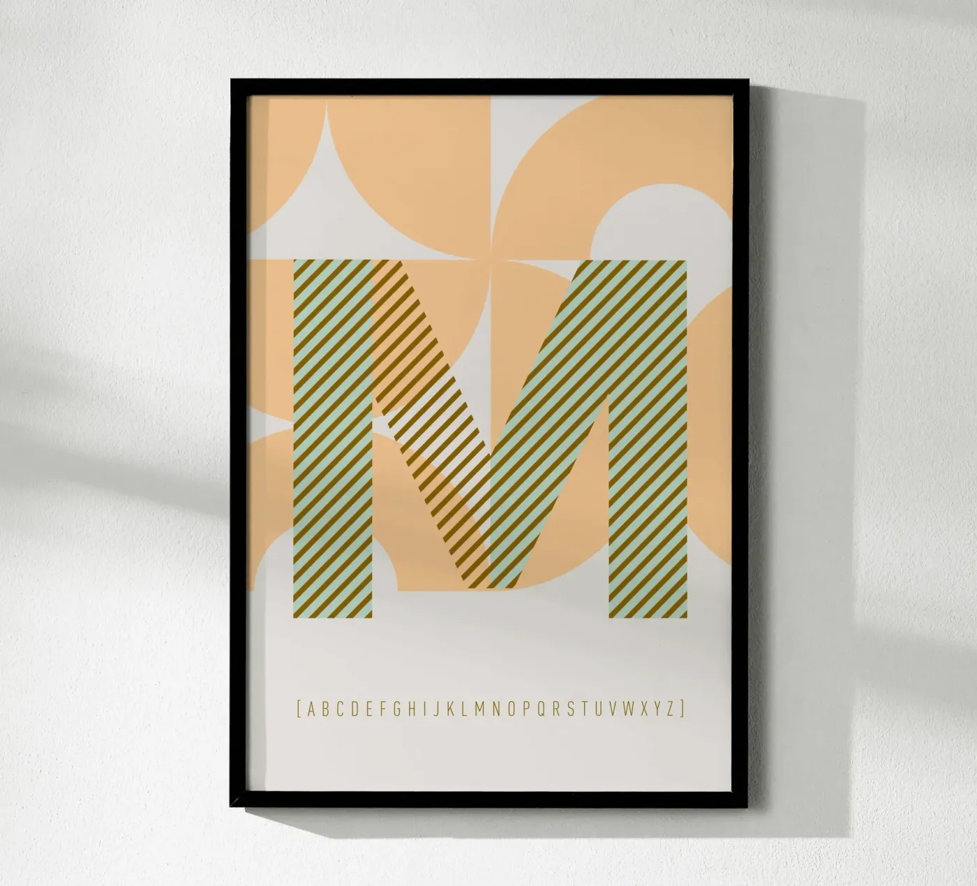 M Typeface Alphabet poster da lazydaypaper