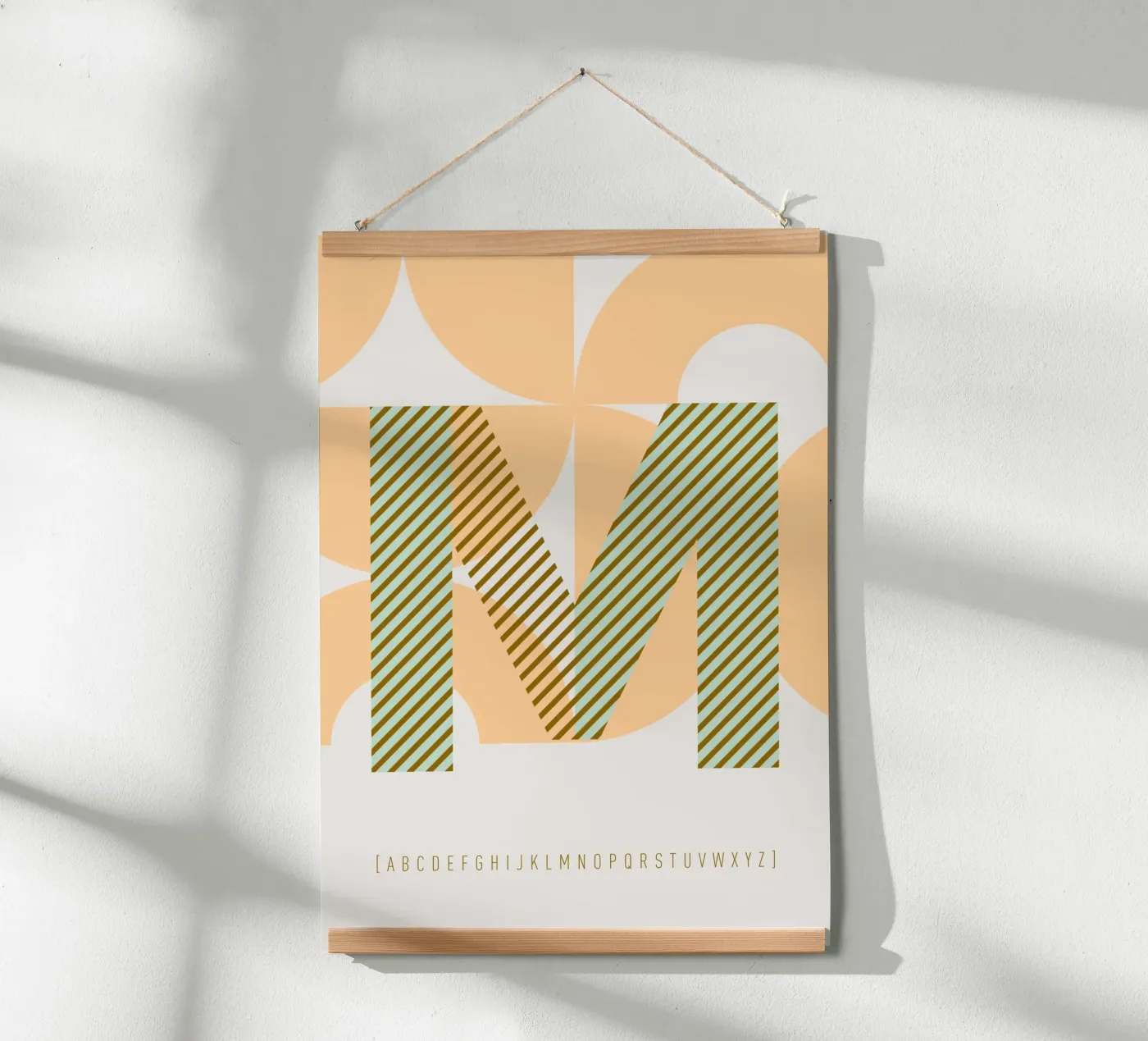 M Typeface Alphabet poster da lazydaypaper