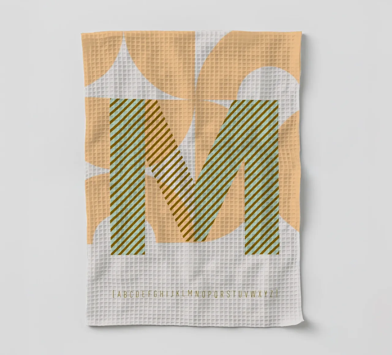 M Typeface Alphabet canovaccio da cucina da lazydaypaper