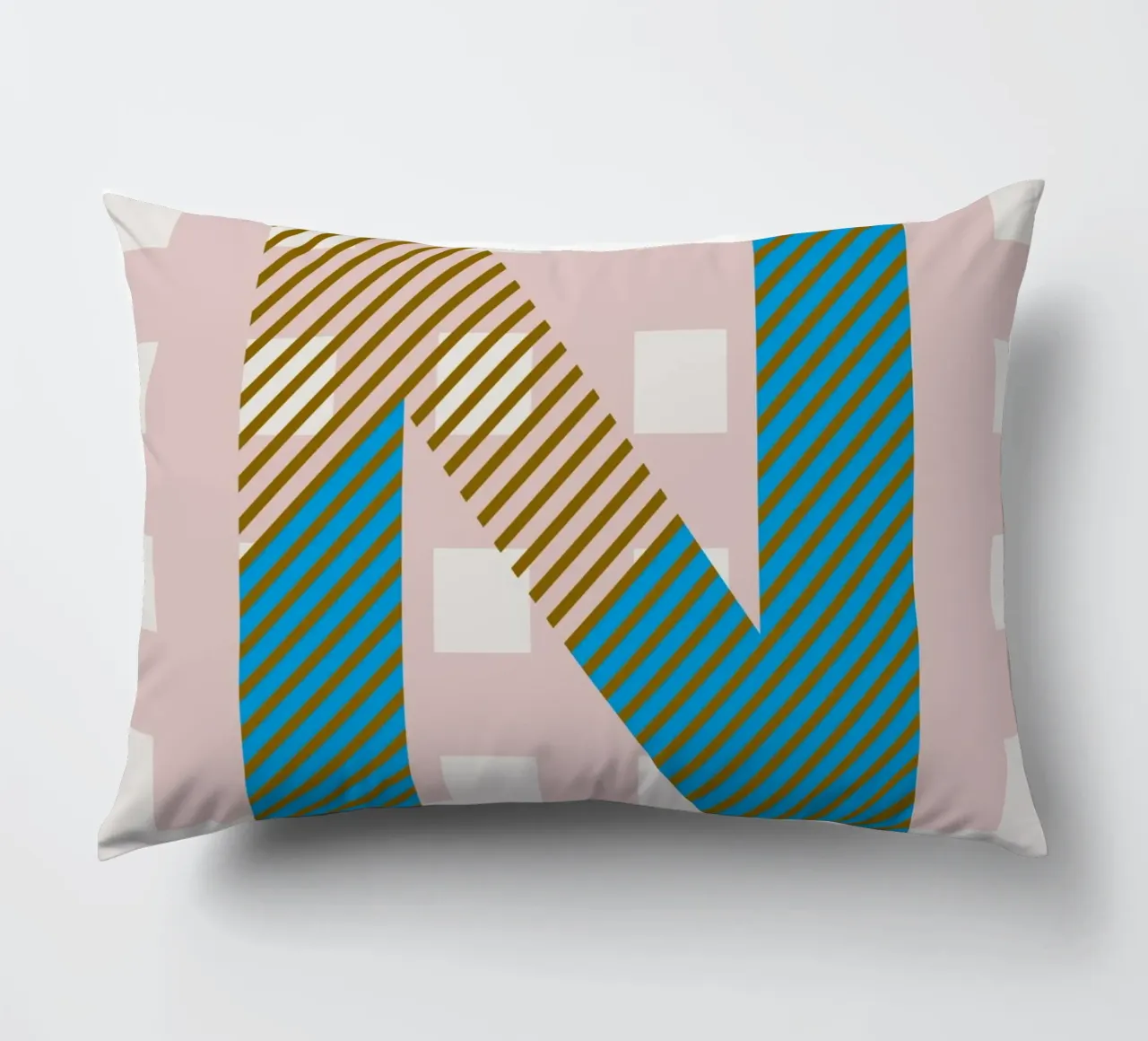 N Typeface Alphabet cuscino da lazydaypaper
