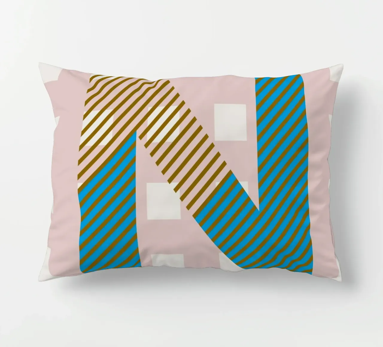 N Typeface Alphabet cuscino da lazydaypaper