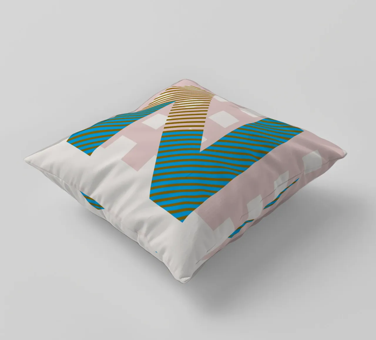 N Typeface Alphabet cuscino da lazydaypaper