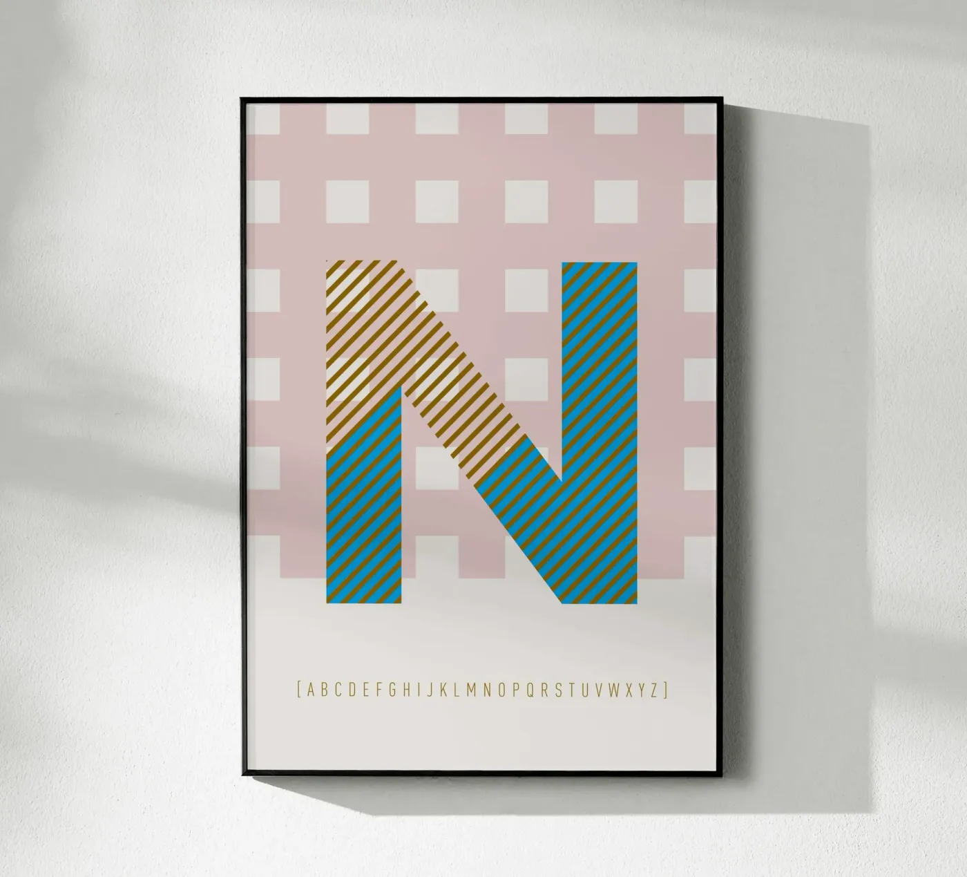 N Typeface Alphabet plexiglass da lazydaypaper