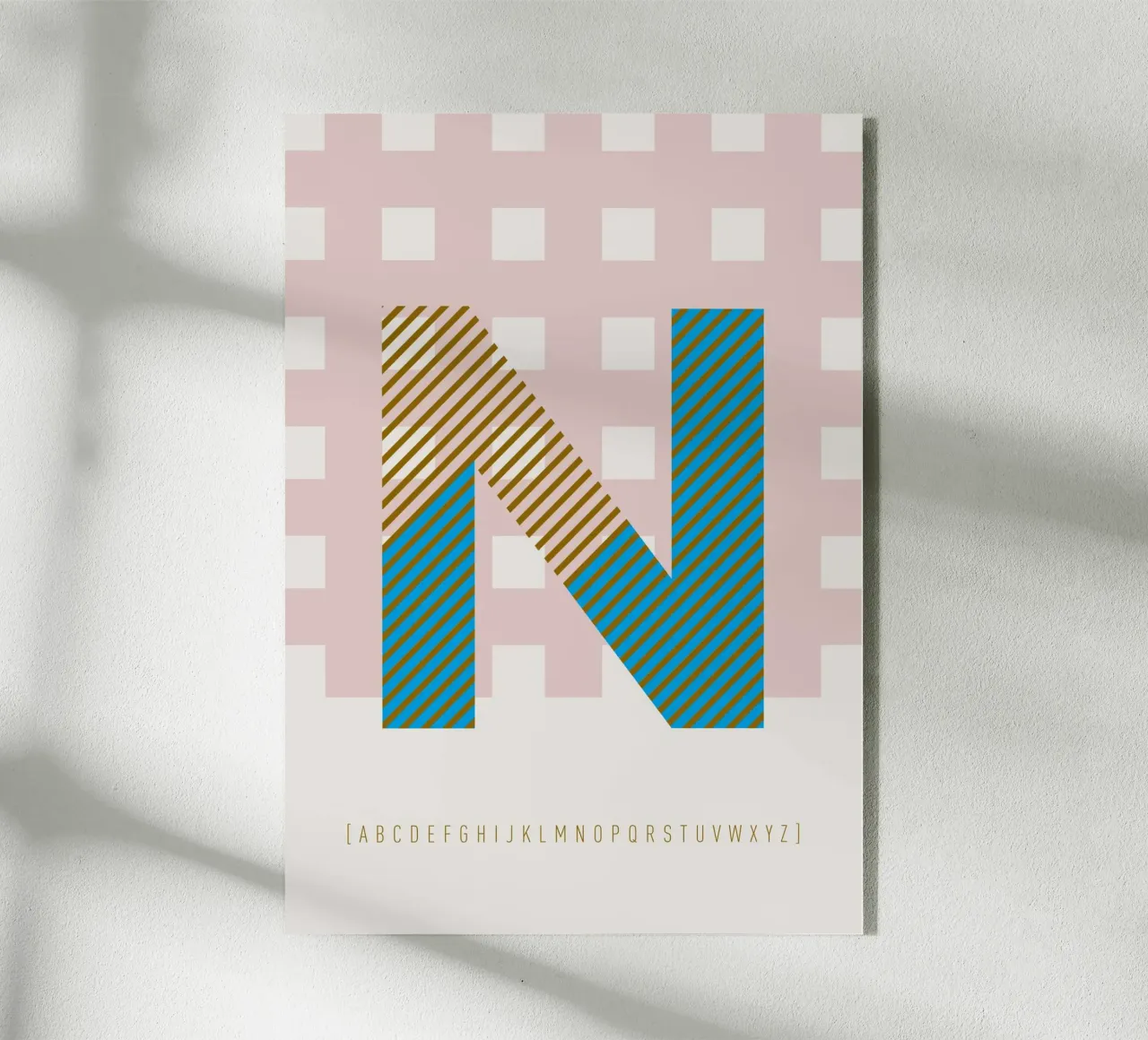 N Typeface Alphabet plexiglass da lazydaypaper