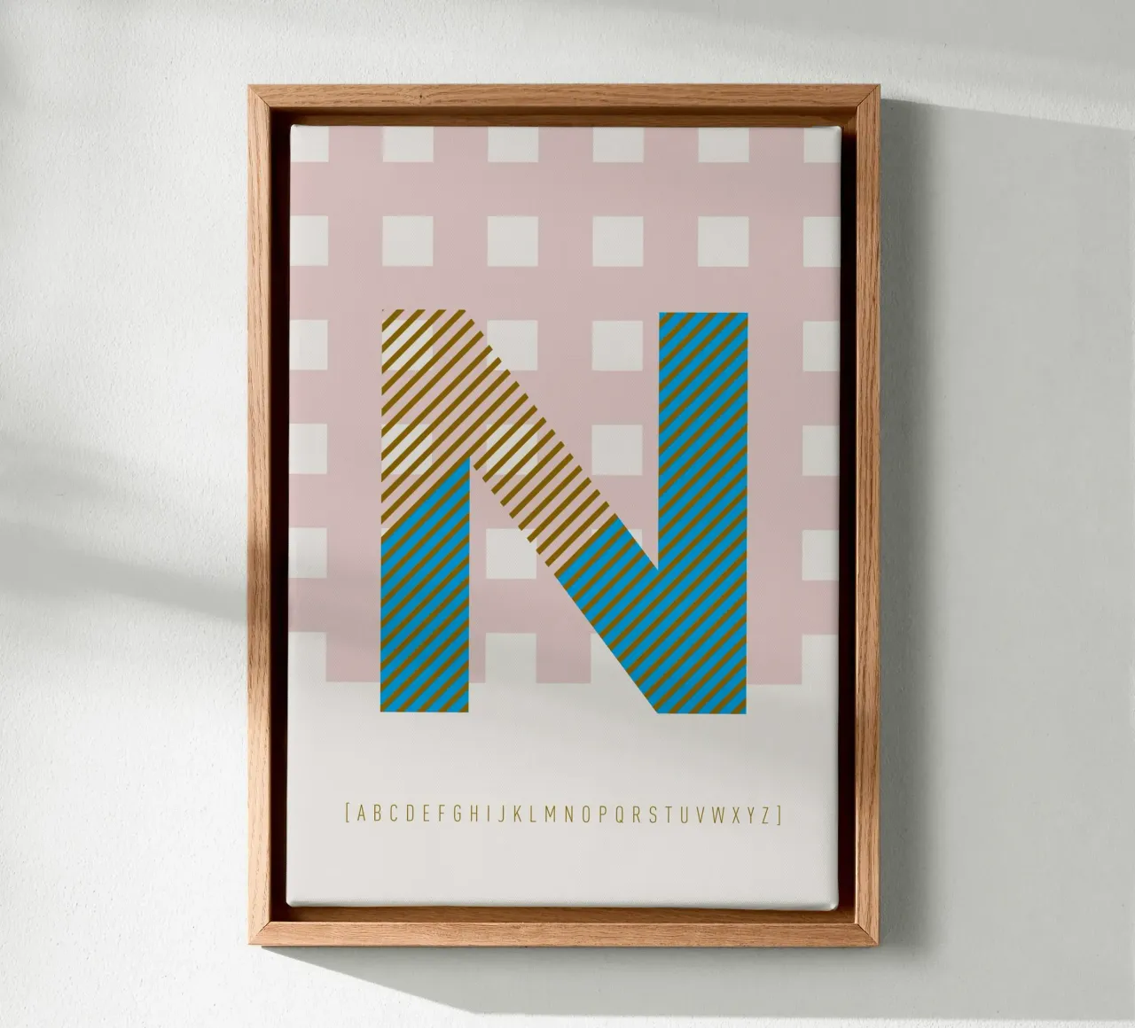 N Typeface Alphabet tela da lazydaypaper