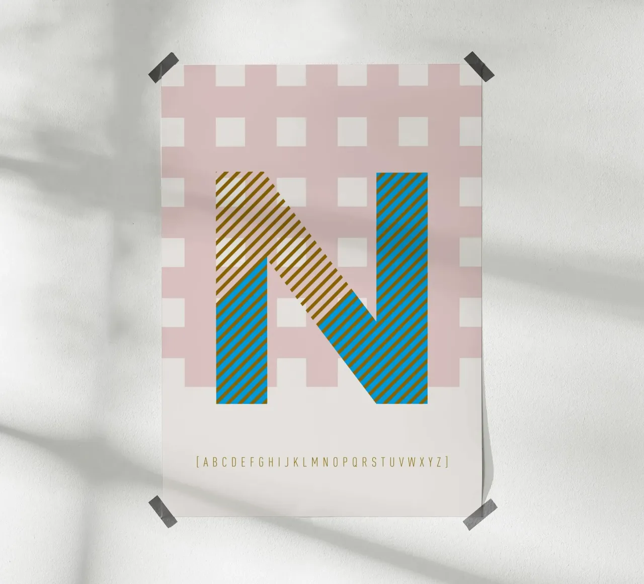 N Typeface Alphabet carta hahnemühle da lazydaypaper