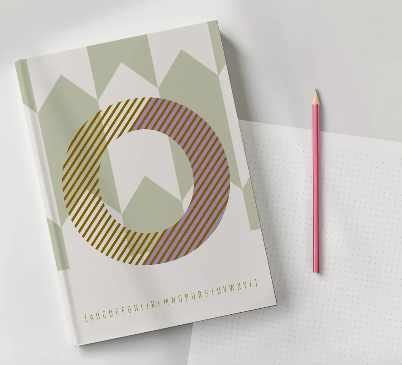 O Typeface Alphabet notebook by lazydaypaper