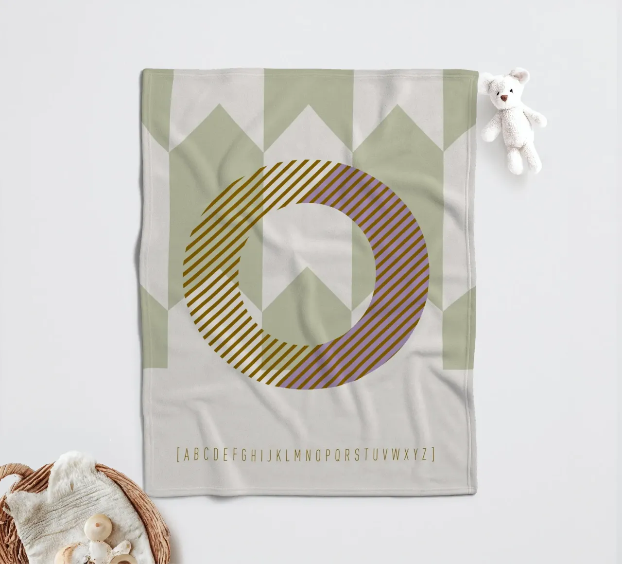 O Typeface Alphabet coperta in pile da lazydaypaper